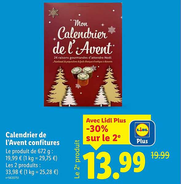 Calendrier de l’Avent confitures