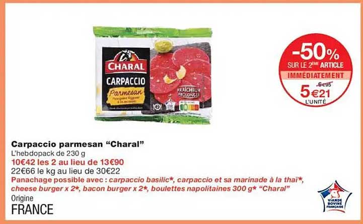 Carpaccio parmesan “Charal”