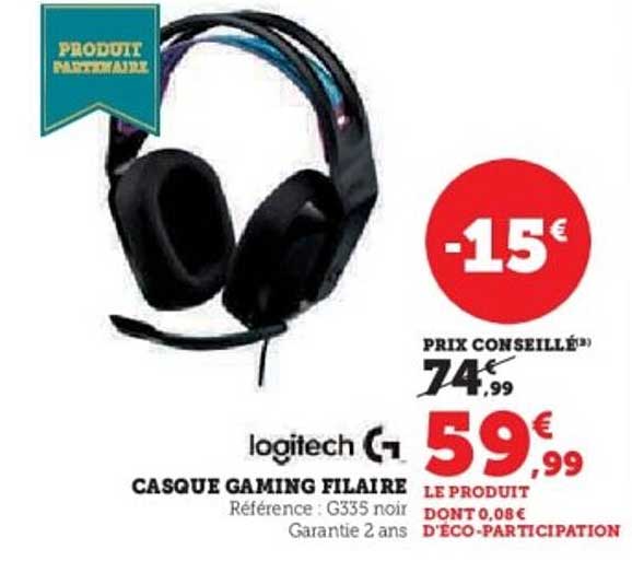 CASQUE GAMING FILAIRE