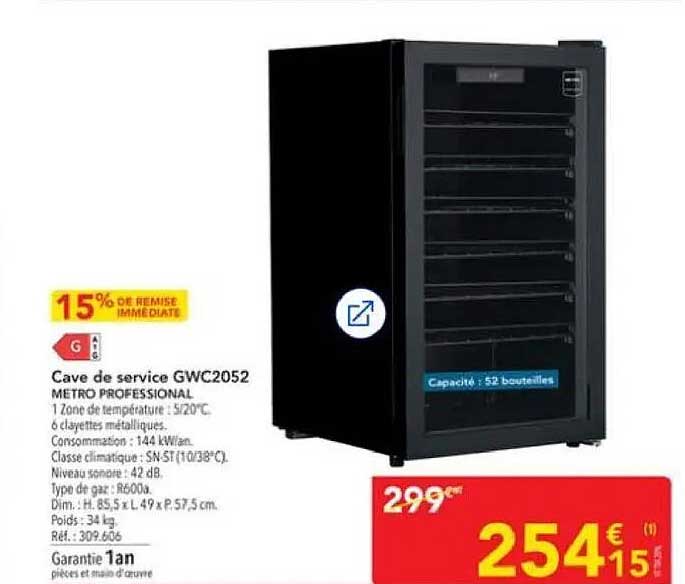 Cave de service GWC2052 METRO PROFESSIONAL