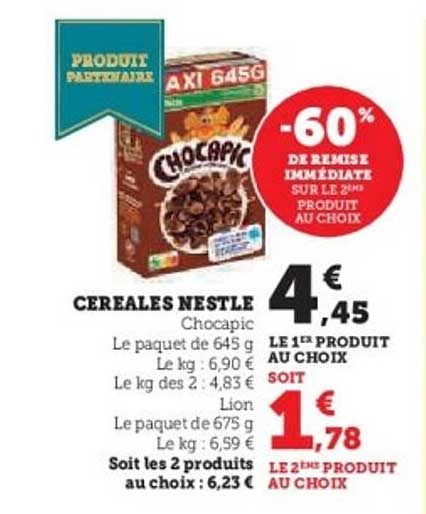 CÉRÉALES NESTLE CHOCAPIC