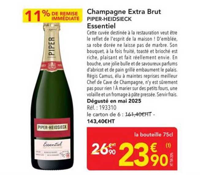 Champagne Extra Brut PIPER-HEIDSIECK Essentiel