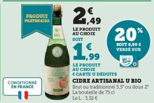 CIDRE ARTISANAL U BIO