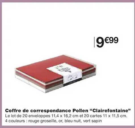 Coffre de correspondance Pollen “Clairefontaine”