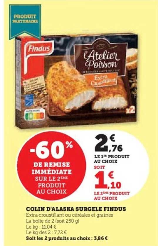 COLIN D'ALASKA SURGELE FINDUS