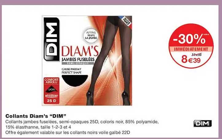 Collants Diam’s “DIM”