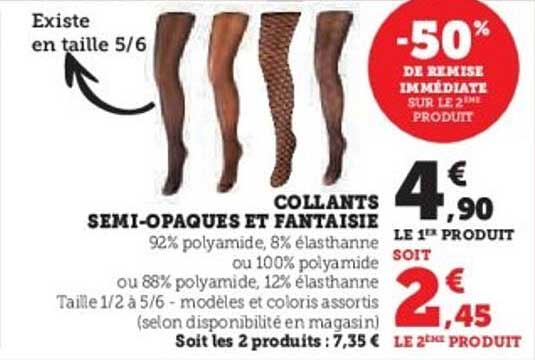 COLLANTS SEMI-OPAQUES ET FANTASIE