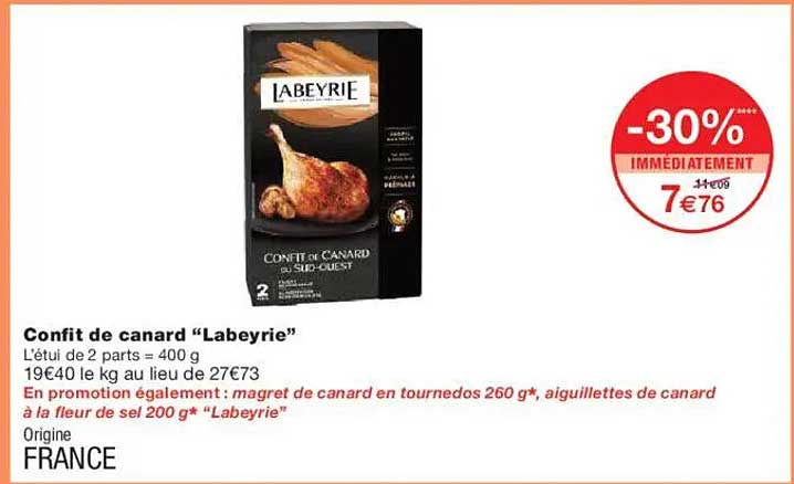 Confit de canard “Labeyrie”