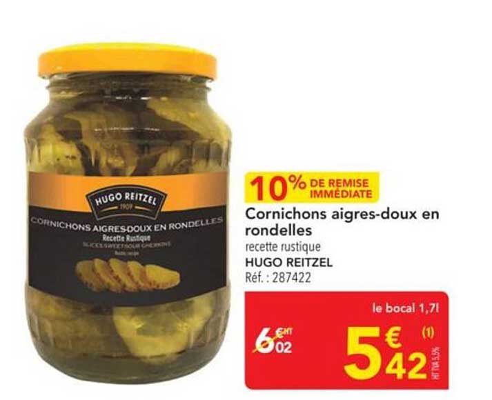 Cornichons aigres-doux en rondelles
