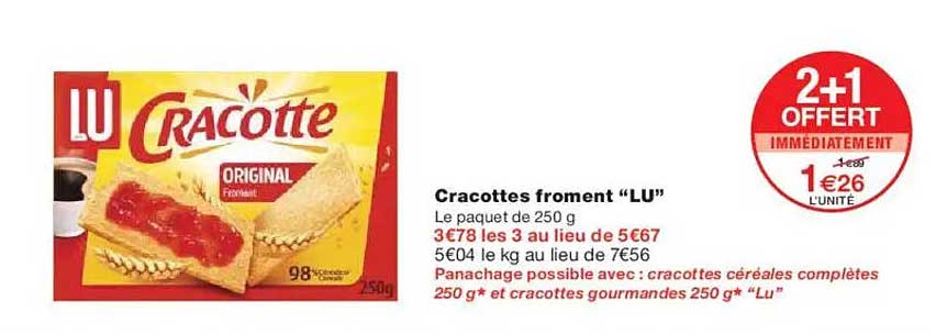 Cracottes froment “LU”