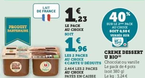 CRÈME DESSERT U BIO