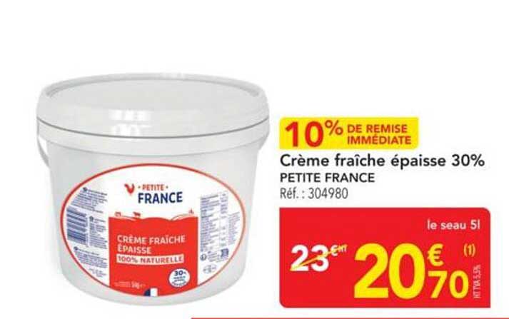 Crème fraîche épaisse 30% PETITE FRANCE