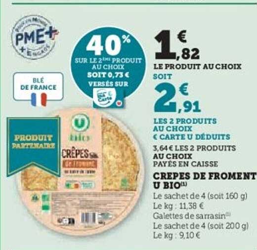 CRÊPES DE FROMENT U BIO