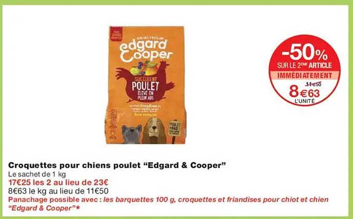 Croquettes pour chiens poulet “Edgard & Cooper”