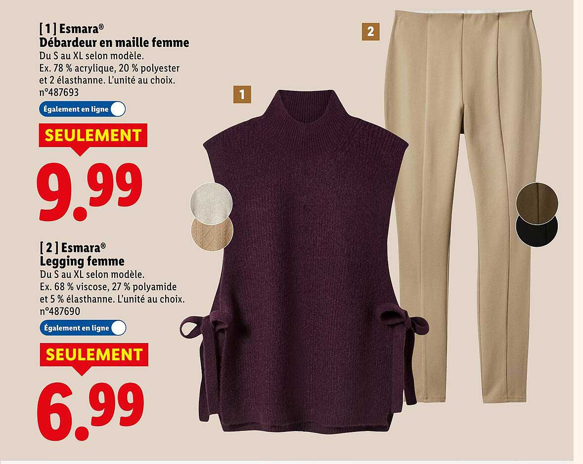 Débardeur en maille femme & Legging femme