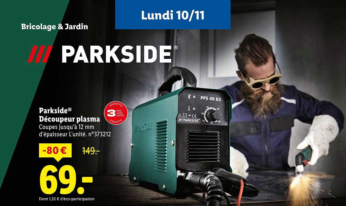 Découpeur plasma Parkside - Coupez jusqu'à 12 mm d'épaisseur