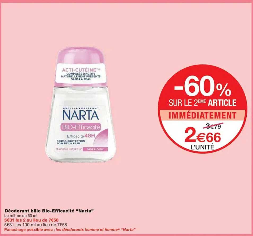 Déodorant bille Bio-Efficacité “Narta”