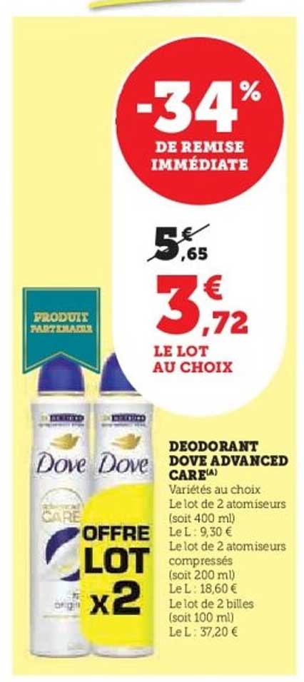 DEODORANT DOVE ADVANCED CARE