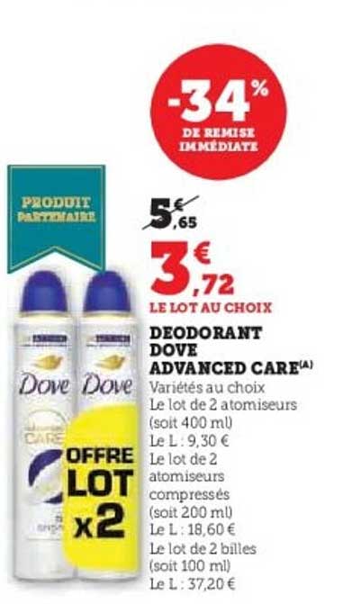 DEODORANT DOVE ADVANCED CARE