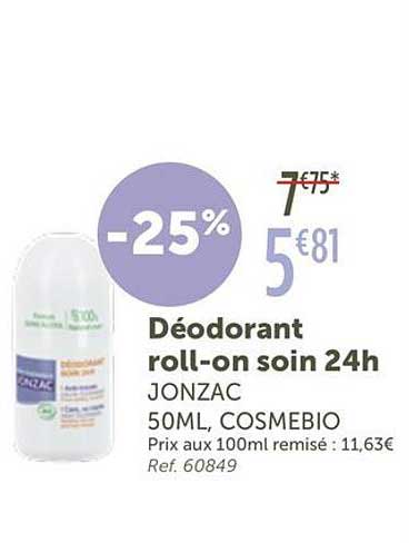 Déodorant roll-on soin 24h