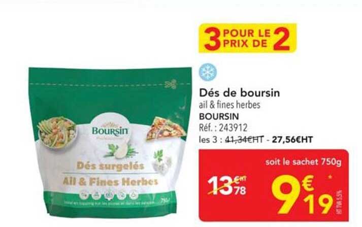Dés de boursin ail & fines herbes