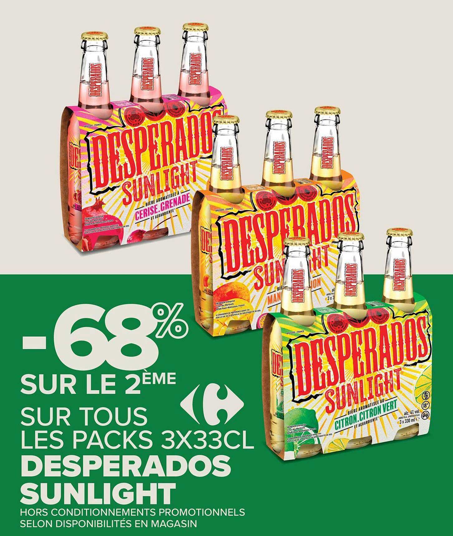 Desperados Sunlight -68% sur le 2ème