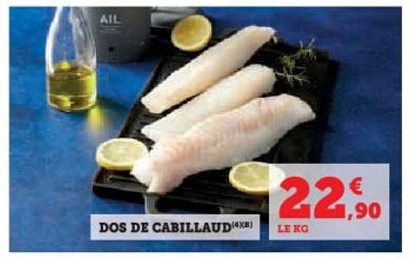 DOS DE CABILLAUD (4/8) LE KG