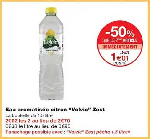 Eau aromatisée citron “Volvic” Zest