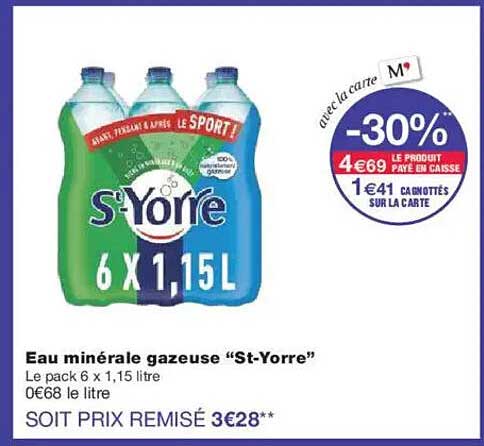 Eau minérale gazeuse “St-Yorre”