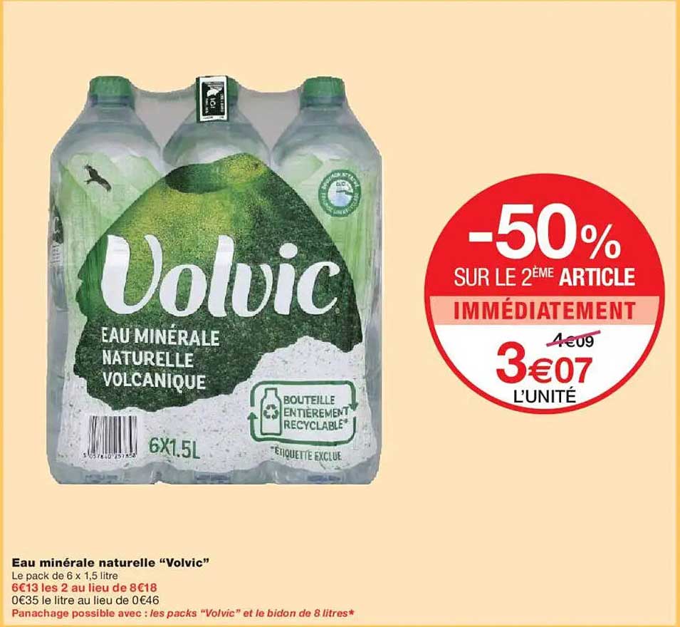 Eau minérale naturelle "Volvic"