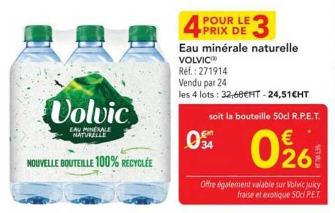 Eau minérale naturelle VOLVIC