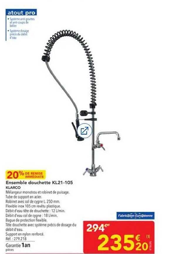 Ensemble douchette KL21-105 KLARCO