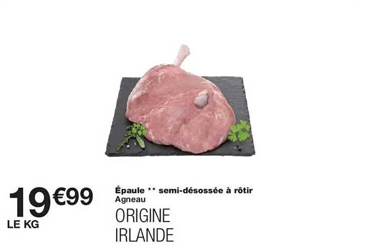 Épaule ** semi-désossée à rôtir Agneau