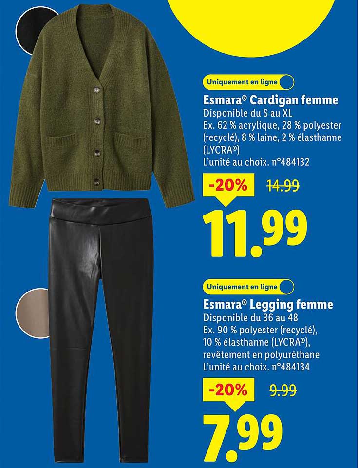 Esmara® Cardigan femme et Legging femme