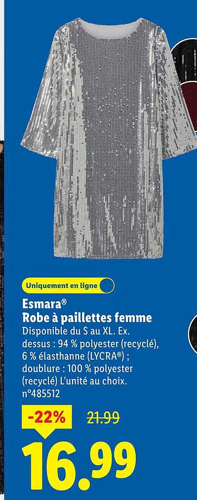 Esmara® Robe à paillettes femme