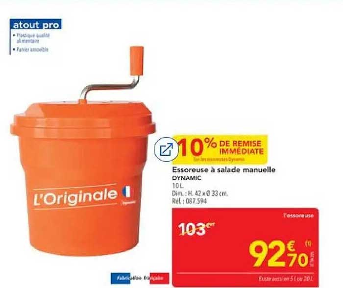 Essoreuse à salade manuelle DYNAMIC