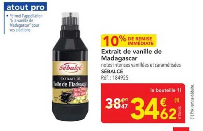 Extrait de vanille de Madagascar