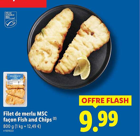 Filet de merlu MSC façon Fish and Chips