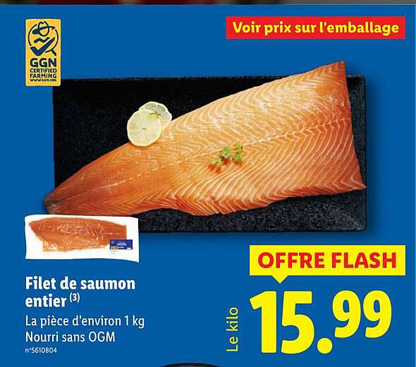 Filet de saumon entier