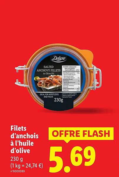 Filets d’anchois à l’huile d’olive