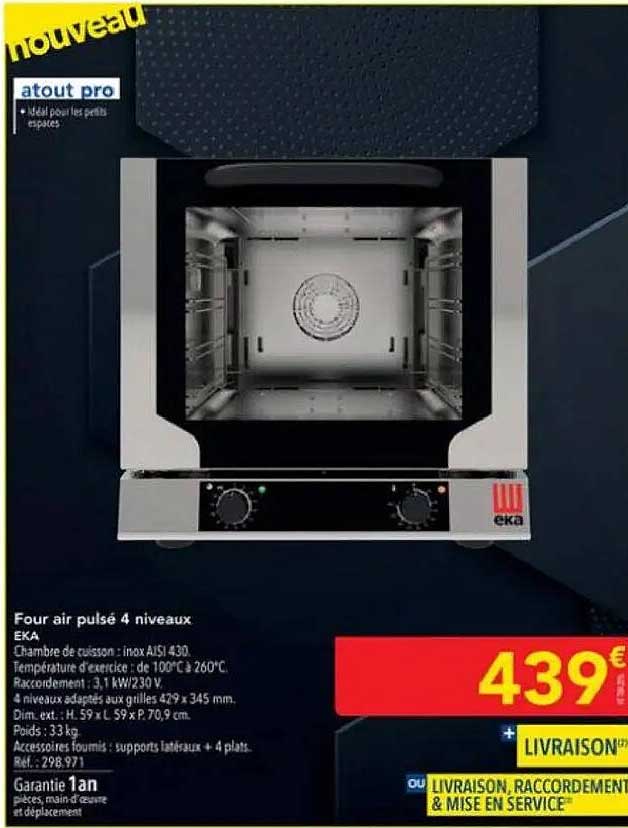 Four air pulsé 4 niveaux EKA