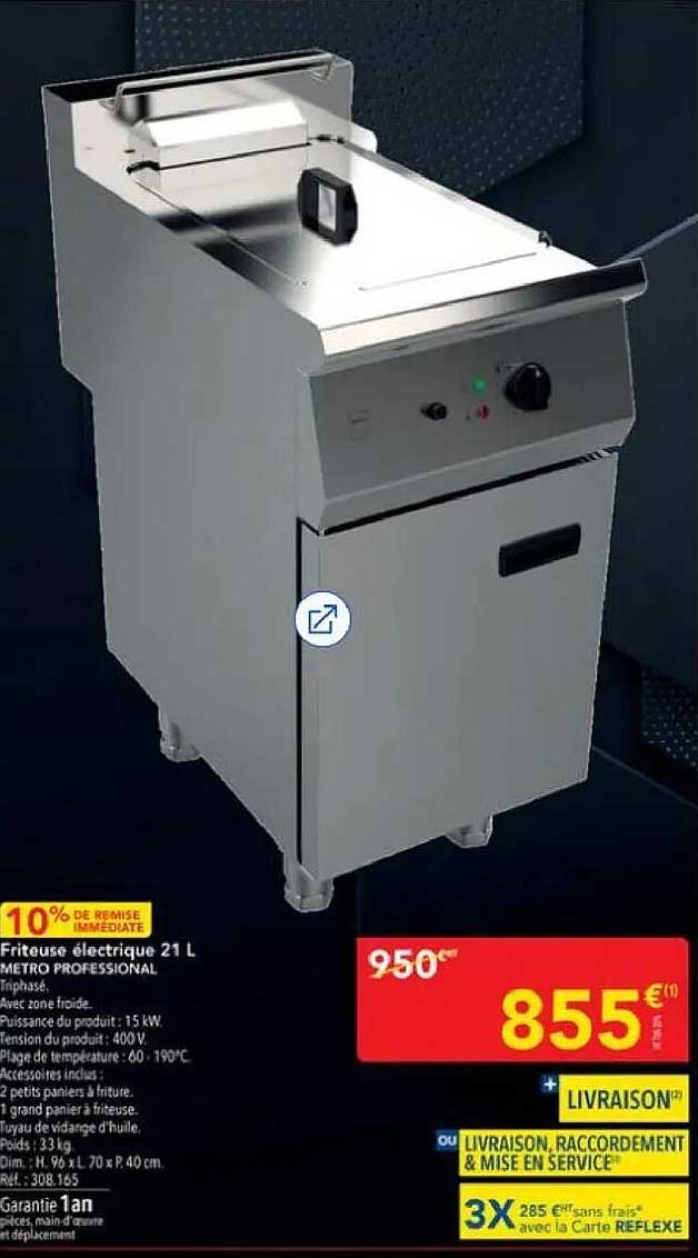 Friteuse électrique 21 L METRO PROFESSIONAL