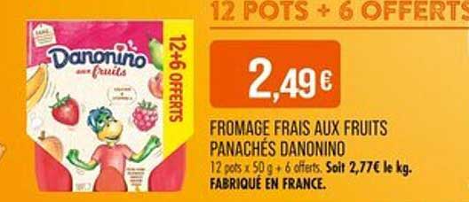 FROMAGE FRAIS AUX FRUITS PANACHÉS DANONINO