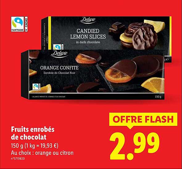 Fruits enrobés de chocolat