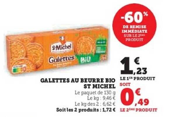 GALETTES AU BEURRE BIO ST MICHEL