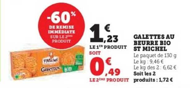 GALETTES AU BEURRE BIO ST MICHEL