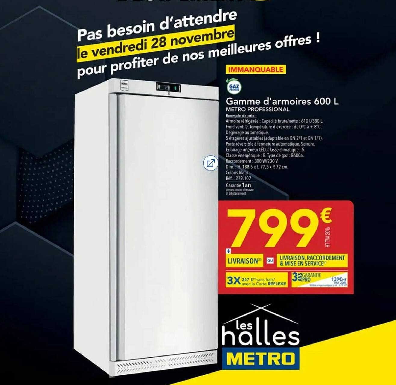 Gamme d'armoires 600 L METRO PROFESSIONAL