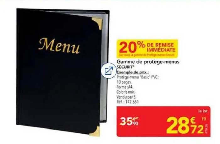 Gamme de protège-menus SECURIT®