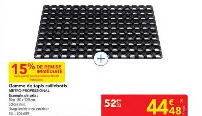 Gamme de tapis caillebotis METRO PROFESSIONAL