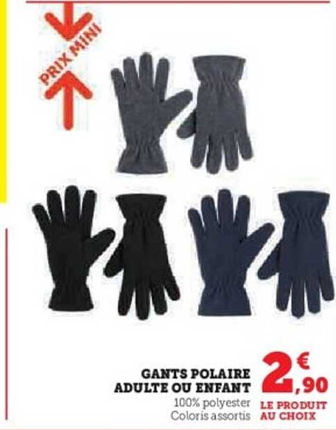 GANTS POLAIRE ADULTE OU ENFANT
